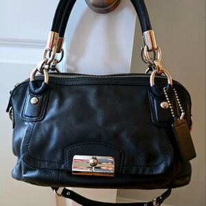 Coach Black Satchel with Shoulder/ Crossbody Strap
